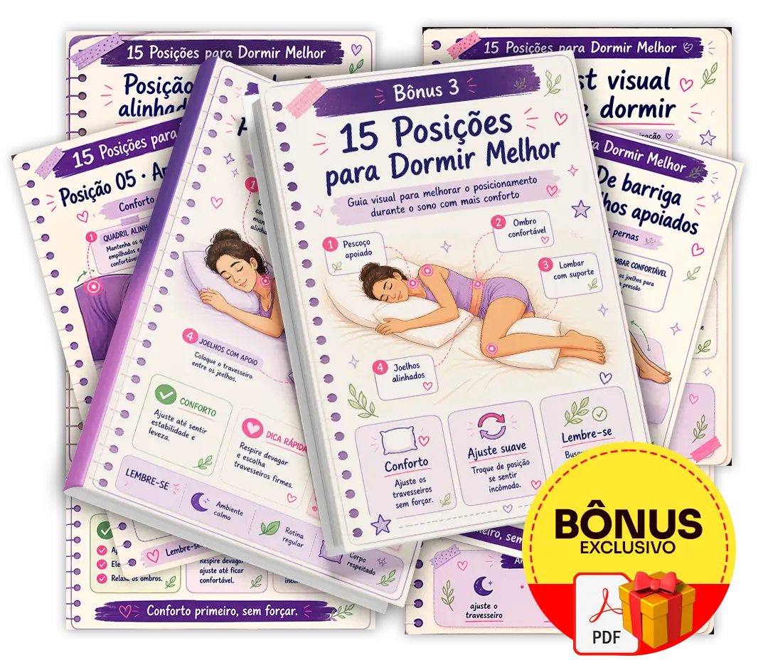 Mockup do bônus Posições para Dormir Melhor