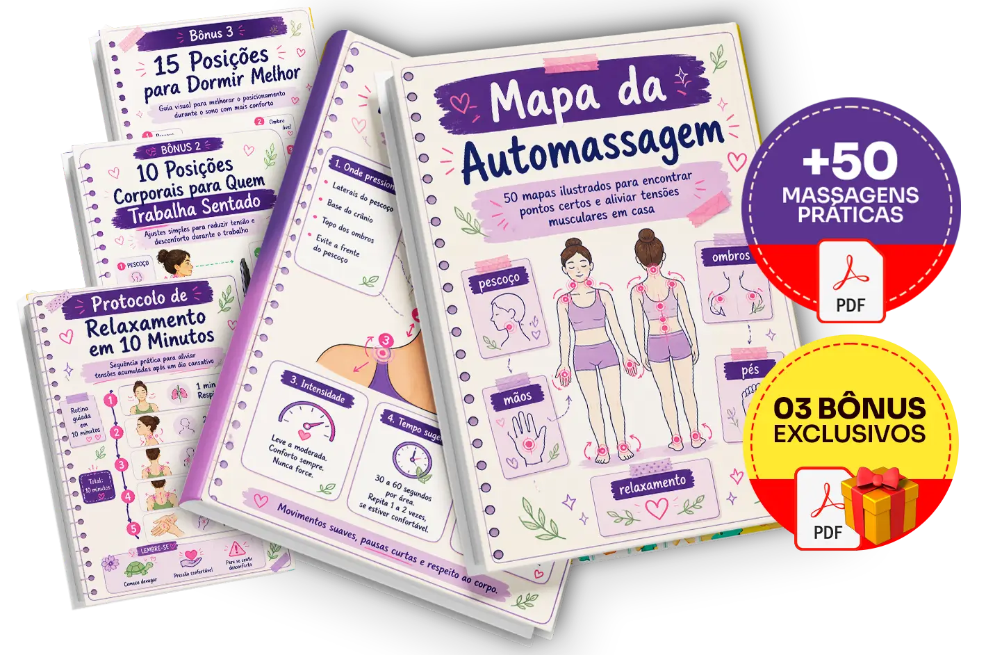 Mockup do plano completo do Mapa da Automassagem